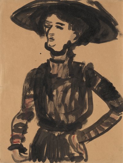 GUGG Woman with Black Hat by Ernst Ludwig Kirchner
